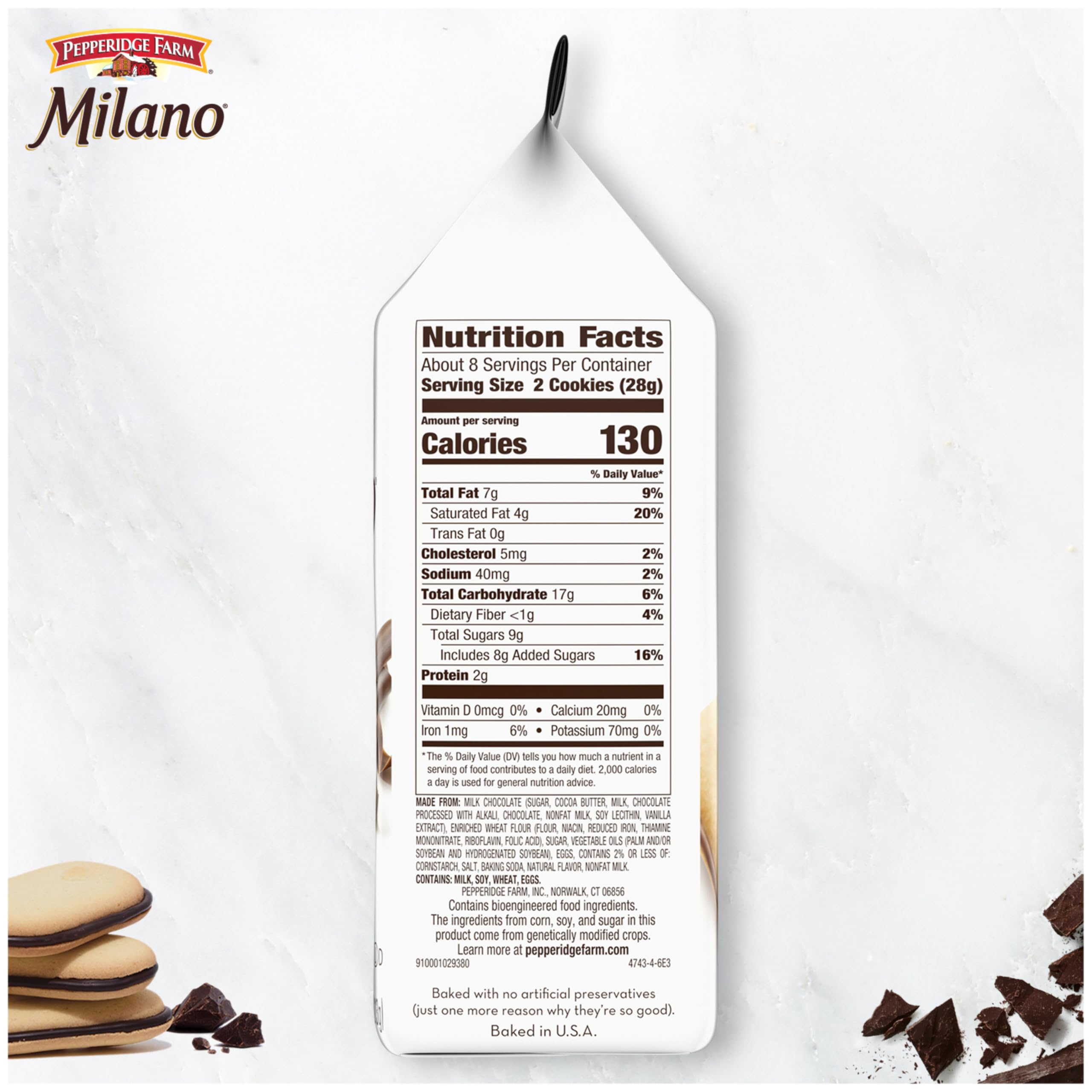 After-dinner treat with Milano cookies and a dessert wine option