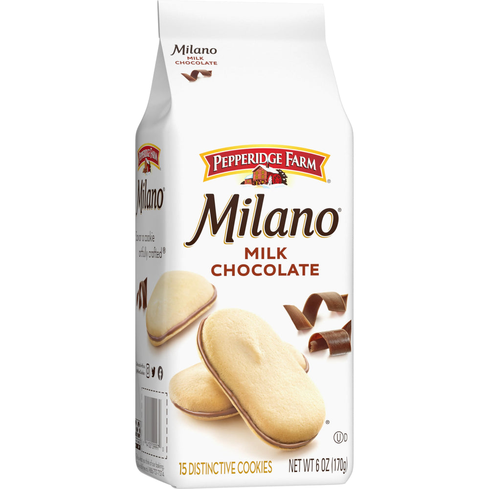 Serving Milano Milk Chocolate Cookies on a dessert plate