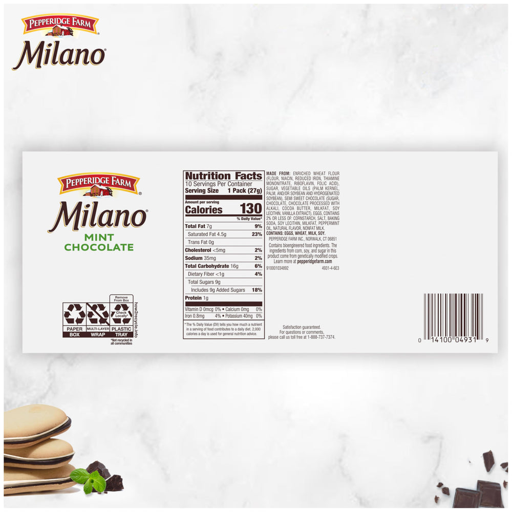 Artisan-style baking cue: Milano Mint cookies crafted for moments of indulgence