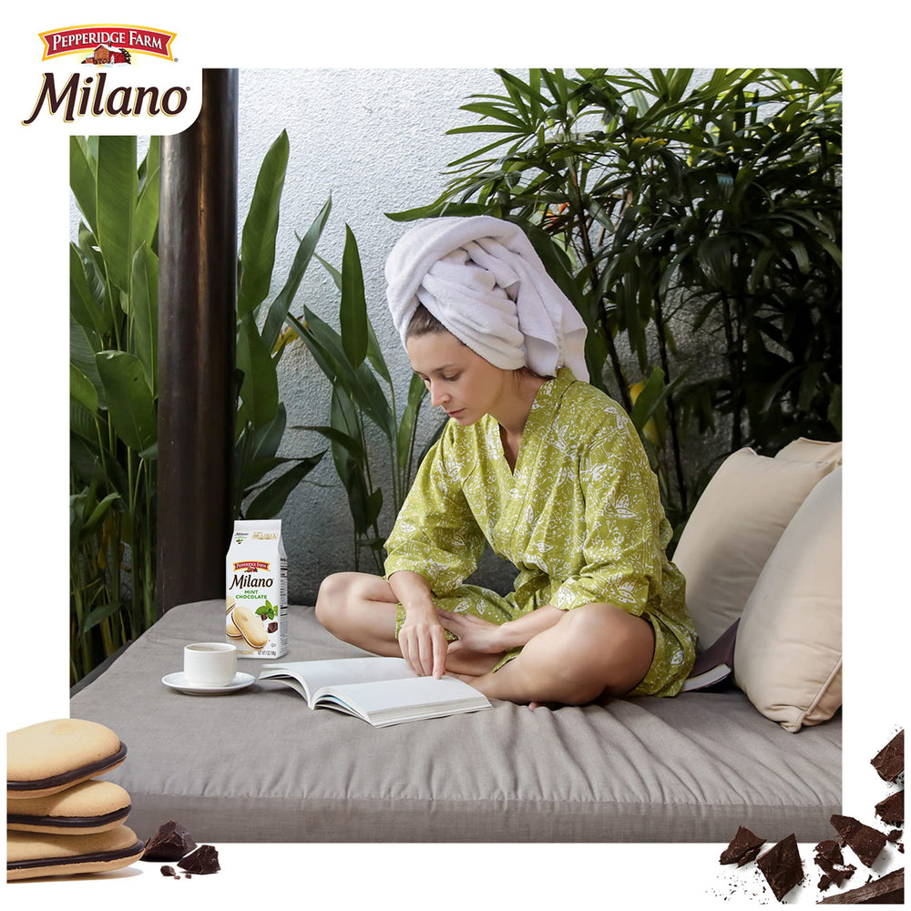 Milano Mint Chocolate Cookies arranged on a plate, ready to share