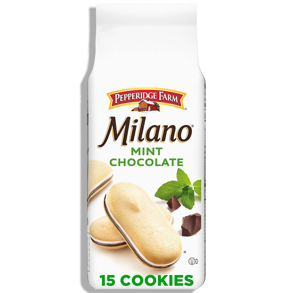 Pepperidge Farm Milano Mint Chocolate Cookies pack—ideal for sharing at gatherings