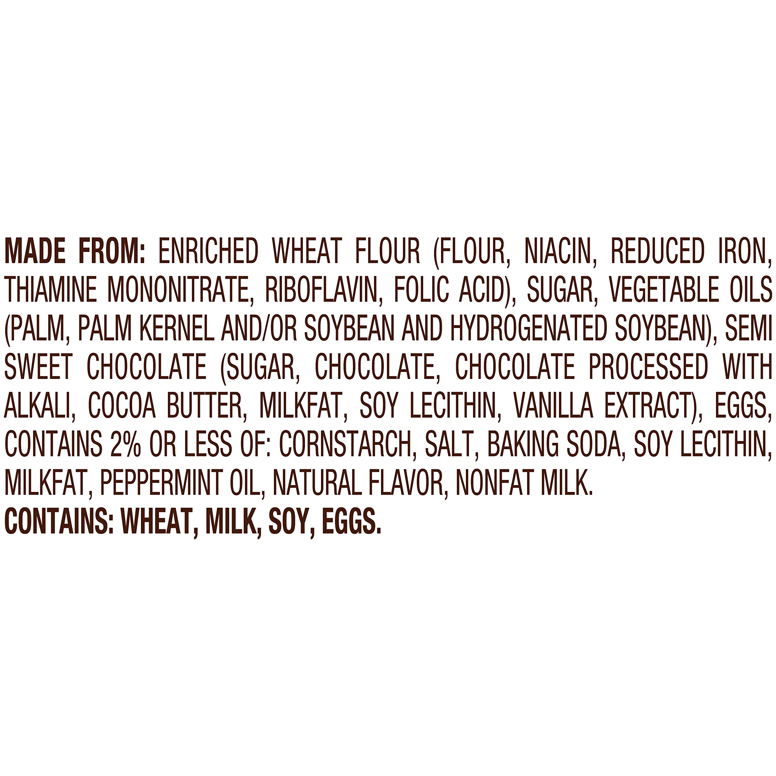 Pepperidge Farm Milano Mint Chocolate Cookies sandwich view highlights crisp cookies