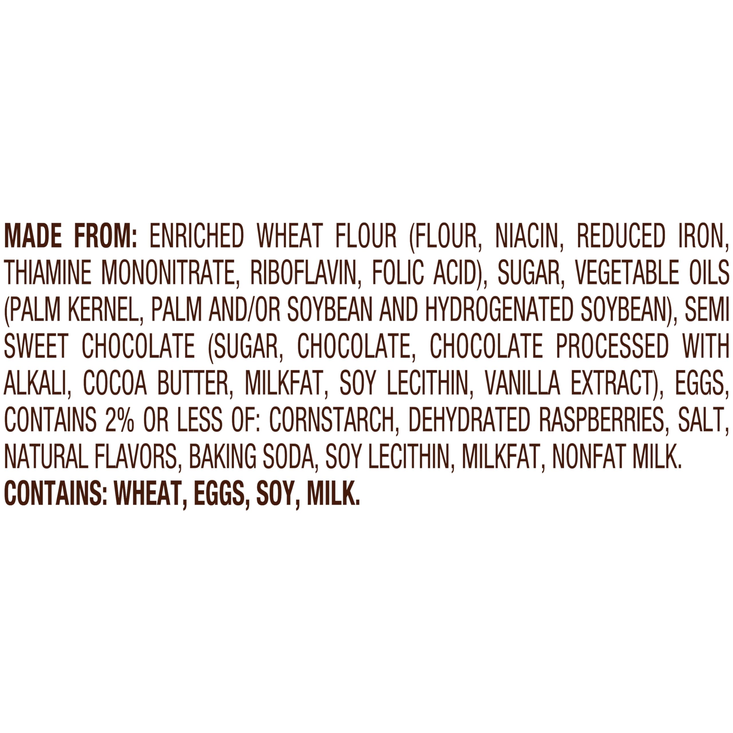 Pepperidge Farm Milano Raspberry Chocolate cookies stacked to reveal filling