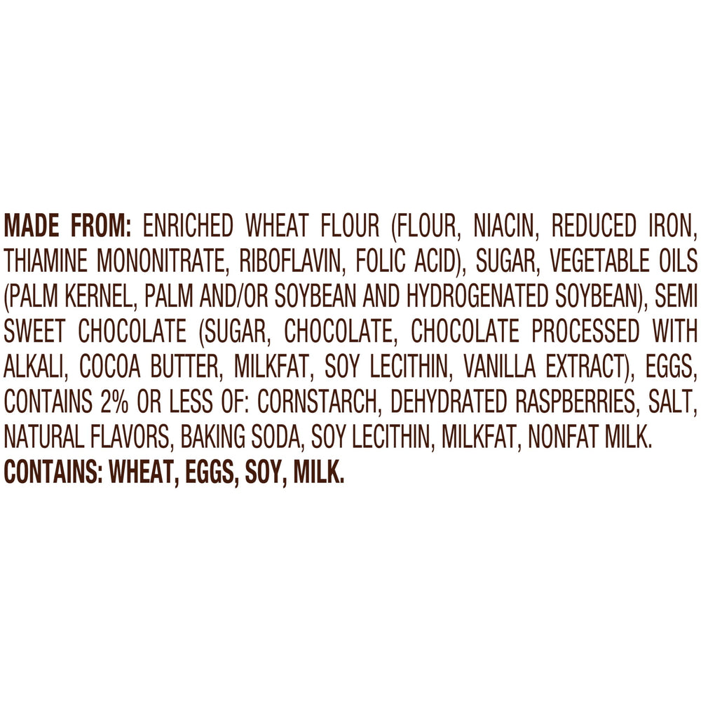 Pepperidge Farm Milano Raspberry Chocolate cookies stacked to reveal filling