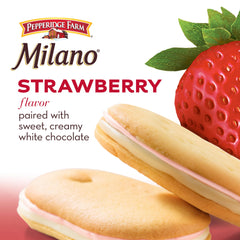 Cross-section of Pepperidge Farm Milano cookies reveals creamy white chocolate filling