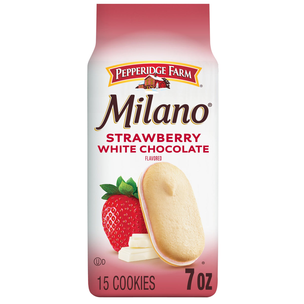 Pepperidge Farm Milano cookies pack shot highlighting premium flavor