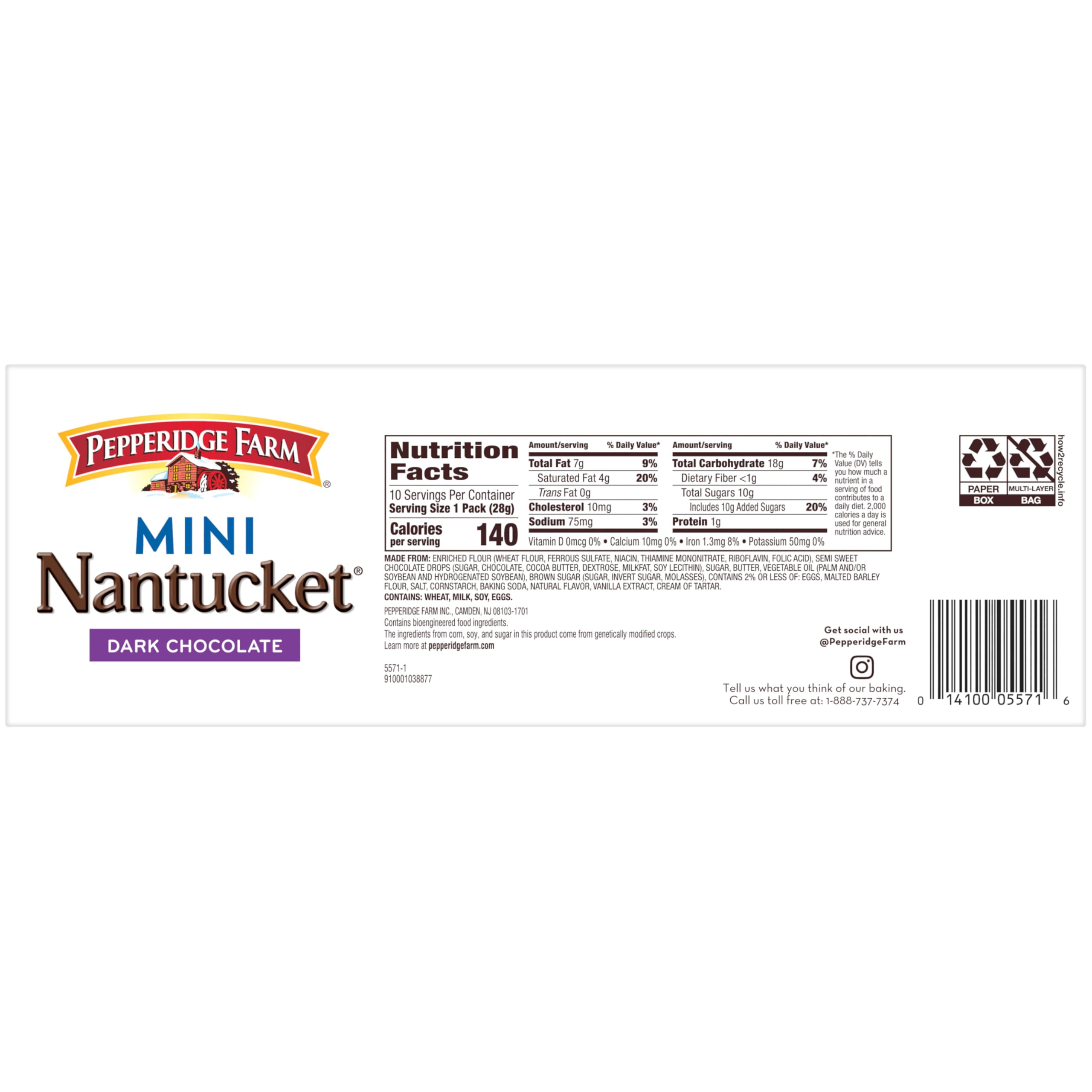 Pepperidge Farm Nantucket mini cookies open pack – ready-to-eat treats.