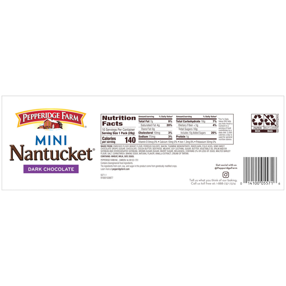Pepperidge Farm Nantucket mini cookies open pack – ready-to-eat treats.