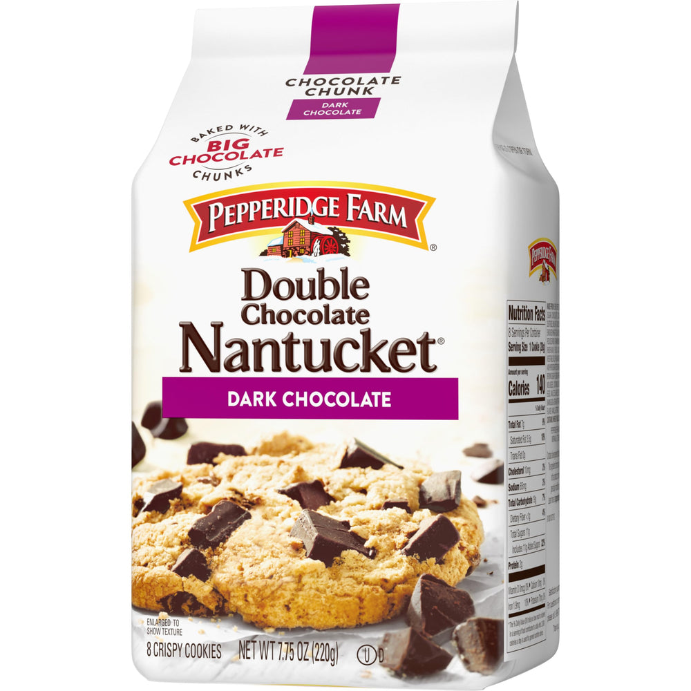 Packaging detail highlights 7.75-ounce bag and eight cookies.