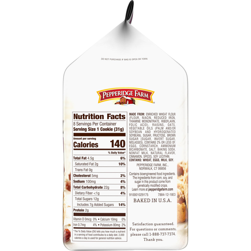 Pepperidge Farm cookie in hand for size comparison showing portion clarity benefit