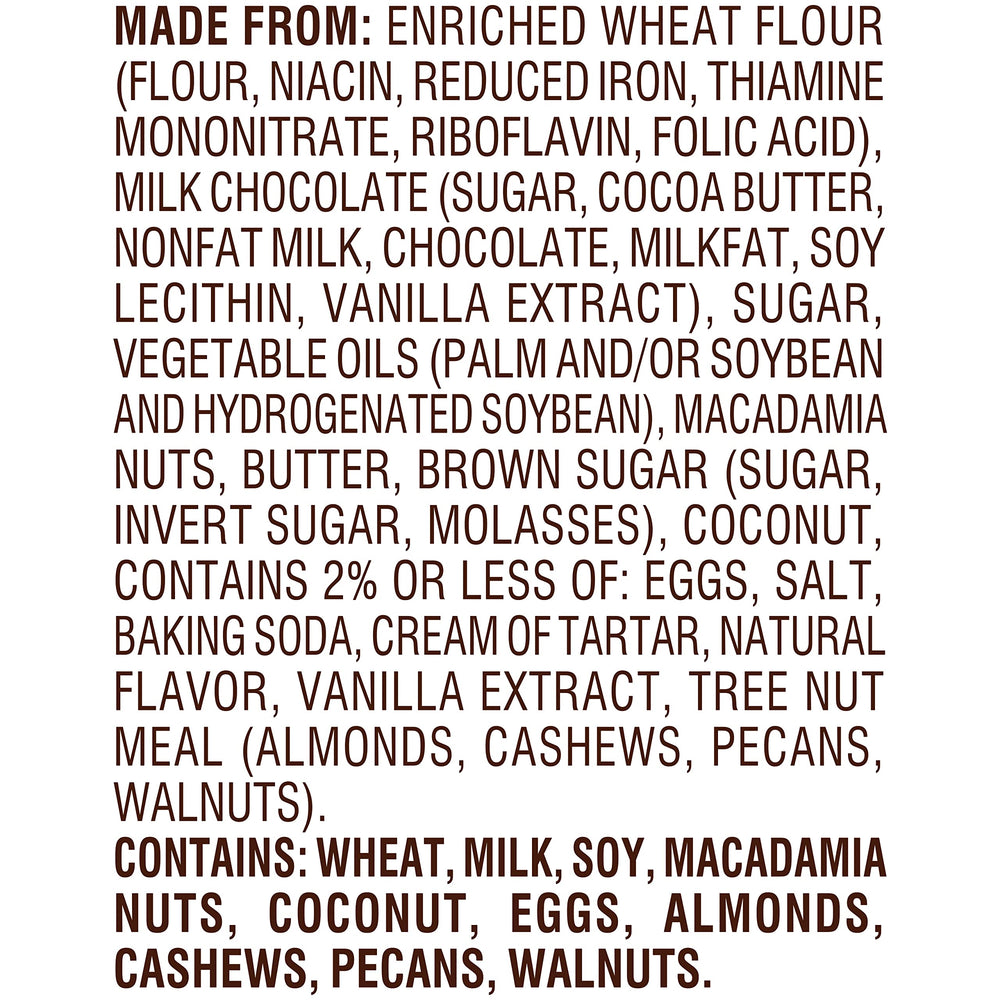 Pepperidge Farm Sausalito macadamia nuts—crunchy texture with premium nuts.
