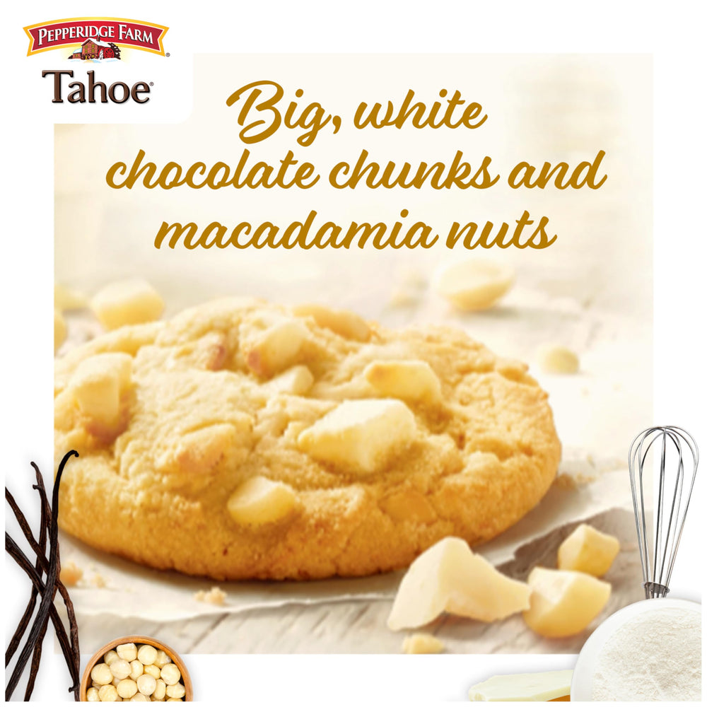 Pepperidge Farm Tahoe cookies beside a mug of coffee for easy pairing.