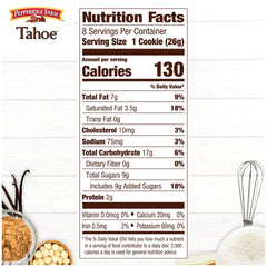 Tahoe cookies close-up showing crisp texture and golden edges for a near-homemade feel.