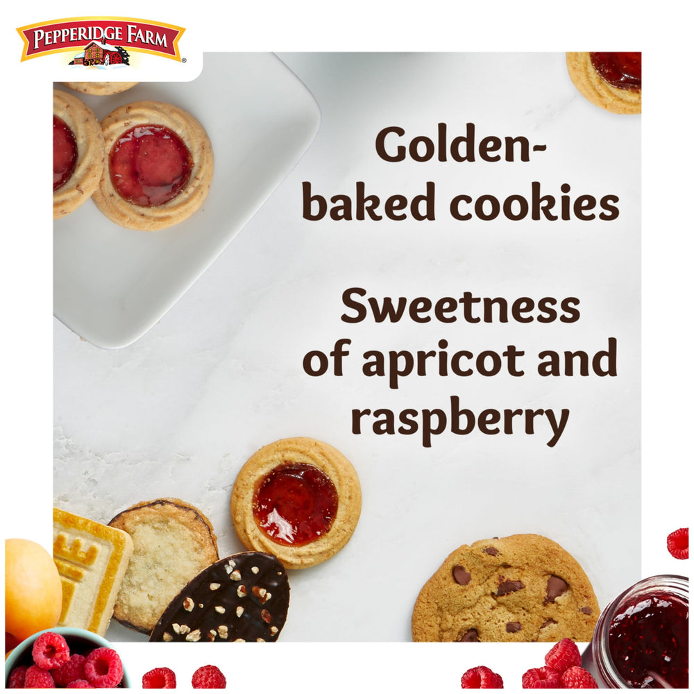 Pepperidge Farm Verona apricot-raspberry thumbprint cookie bite reveal