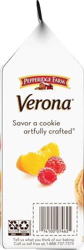 Pepperidge Farm Verona apricot-raspberry thumbprint cookies with light sugar dusting