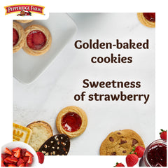 Pepperidge Farm Verona Strawberry Thumbprint Cookies crispy shortbread texture close-up