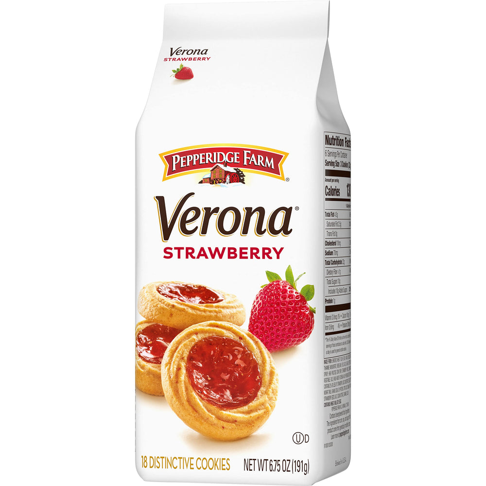 Pepperidge Farm Verona Strawberry Thumbprint Cookies gift idea ready to share