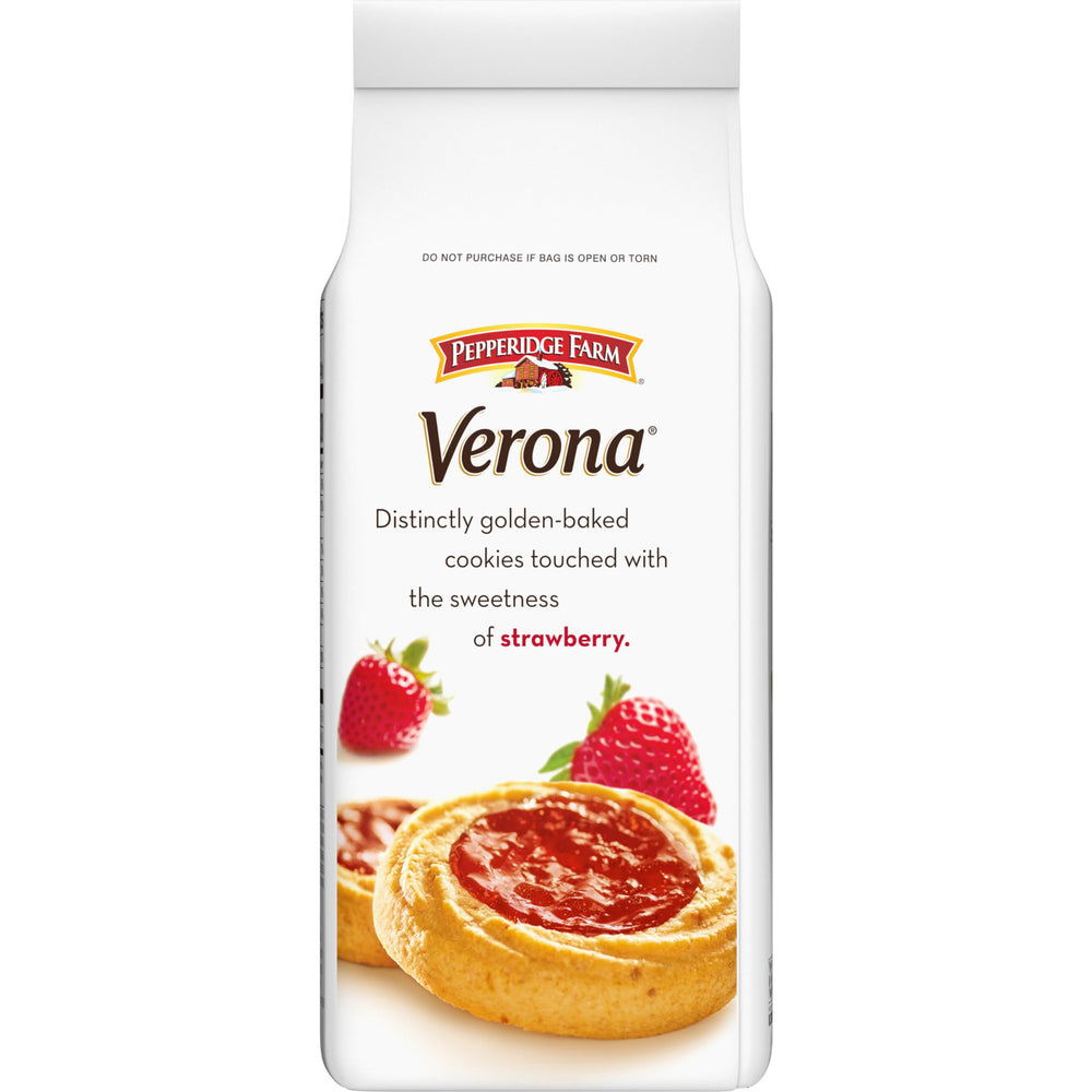 Pepperidge Farm Verona Strawberry Thumbprint Cookies on plated dessert display