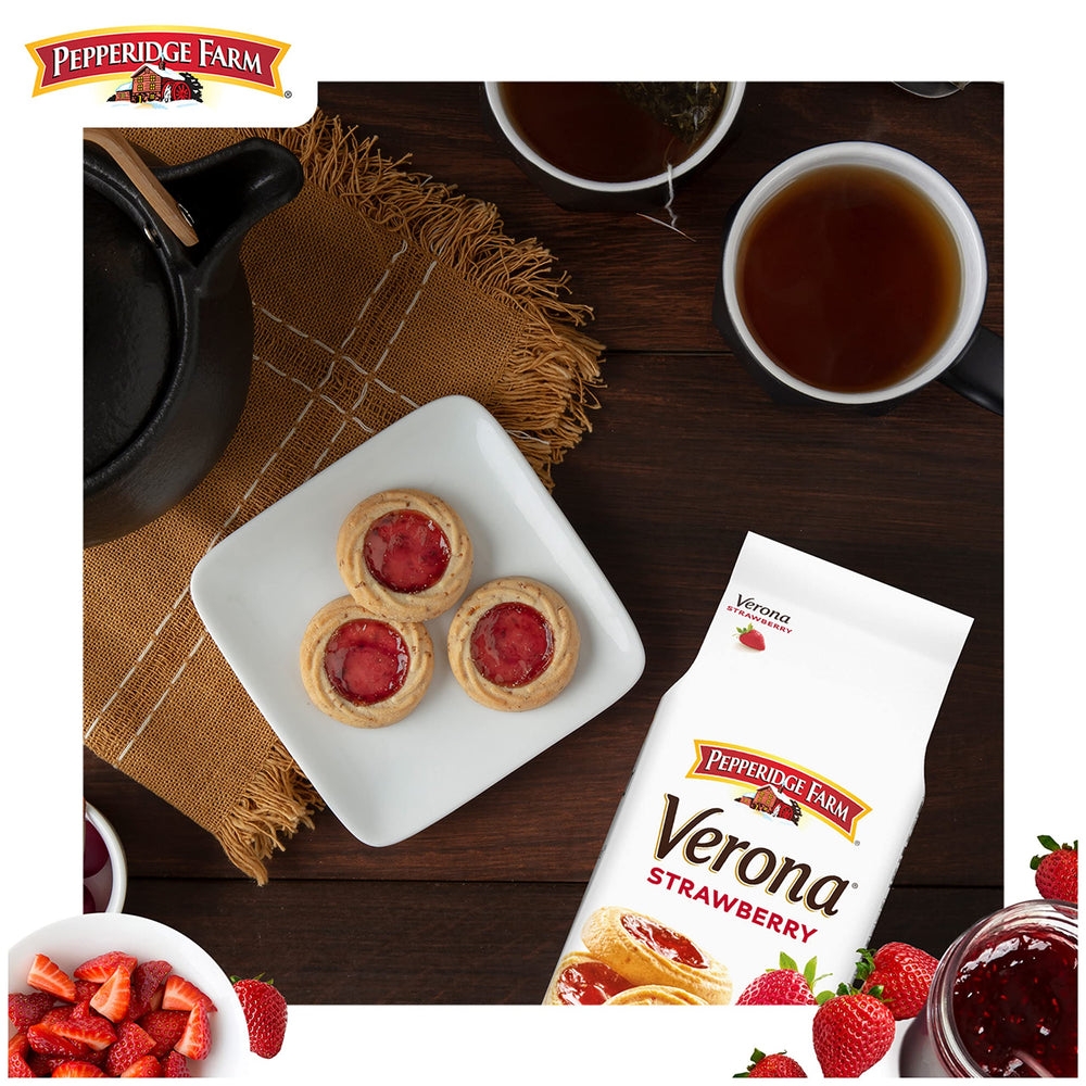 Pepperidge Farm Verona Strawberry Thumbprint Cookies strawberry filling detail