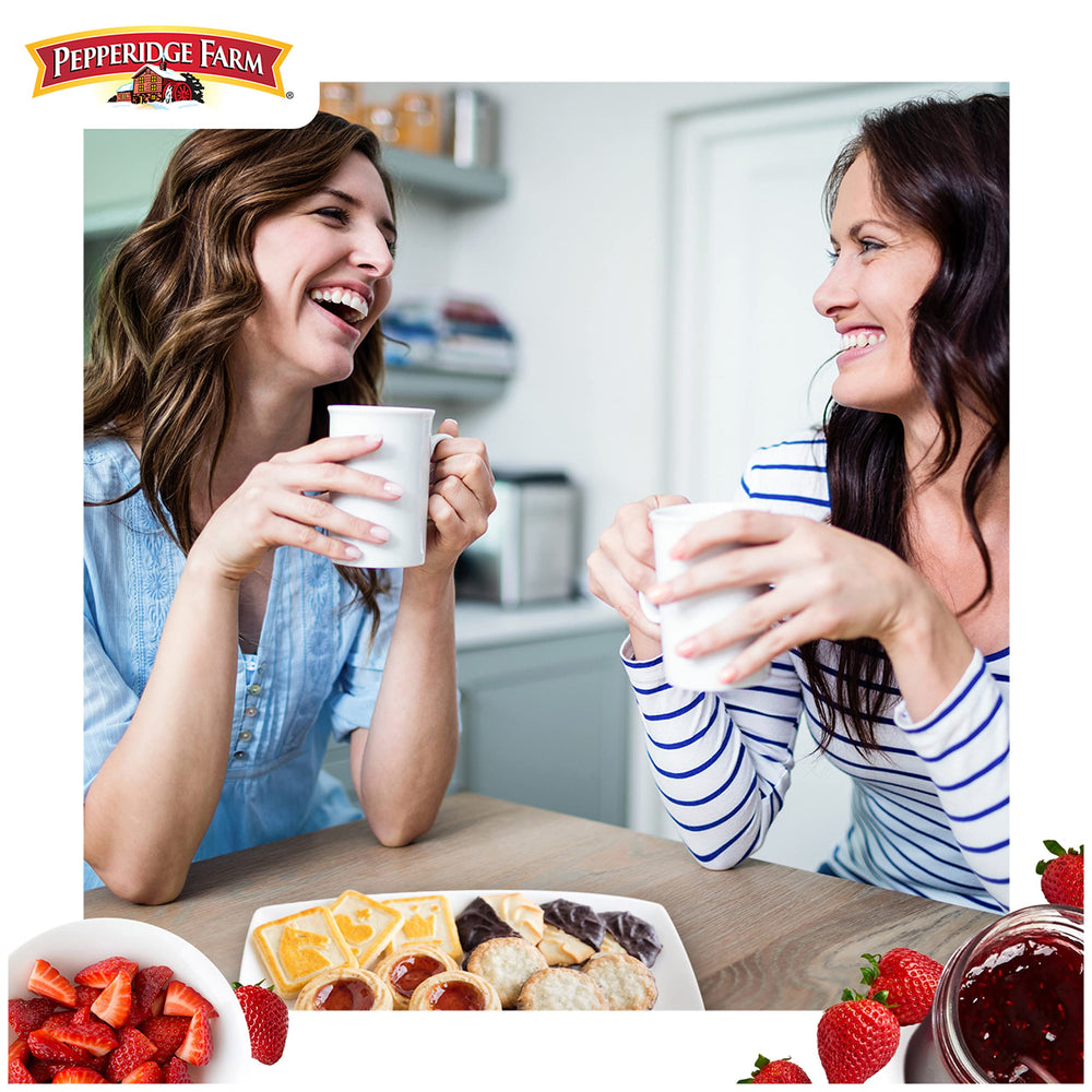Pepperidge Farm Verona Strawberry Thumbprint Cookies tea pairing scene