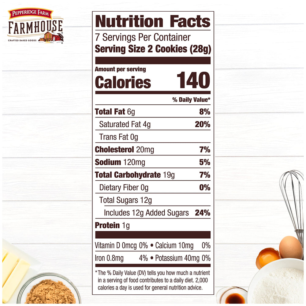 Pepperidge Farmhouse thin crispy toffee milk chocolate cookie bag front view