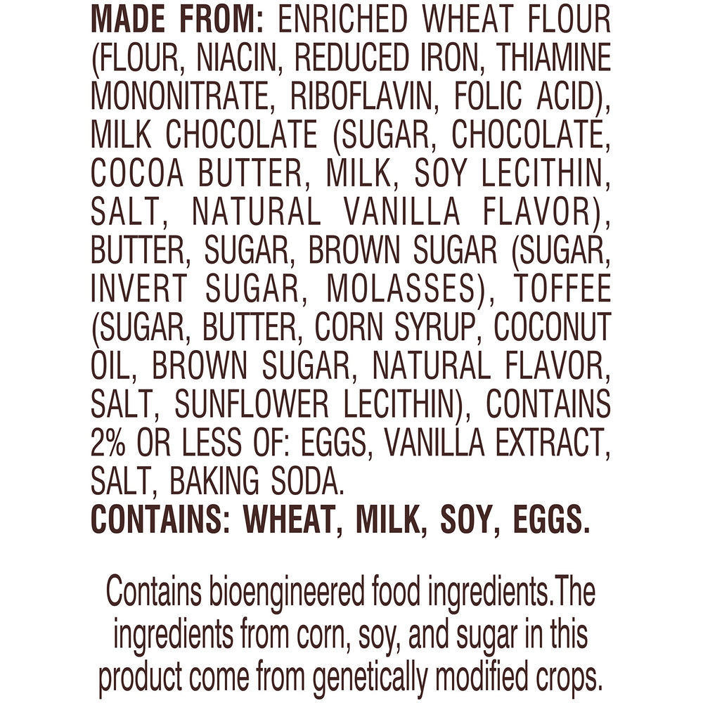 Pepperidge Farmhouse toffee milk chocolate cookie bite highlighting crisp edges