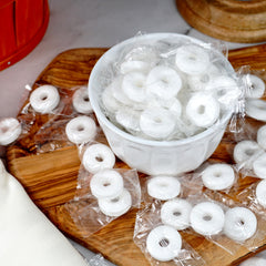 Peppermint Lifesavers at a desk for a minty midday moment at work.