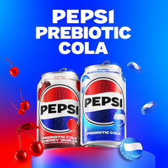 Party table with Pepsi Prebiotic Cola cans for gatherings