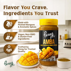 Pereg Amba sauce as shawarma topping adding authentic Middle Eastern flair.