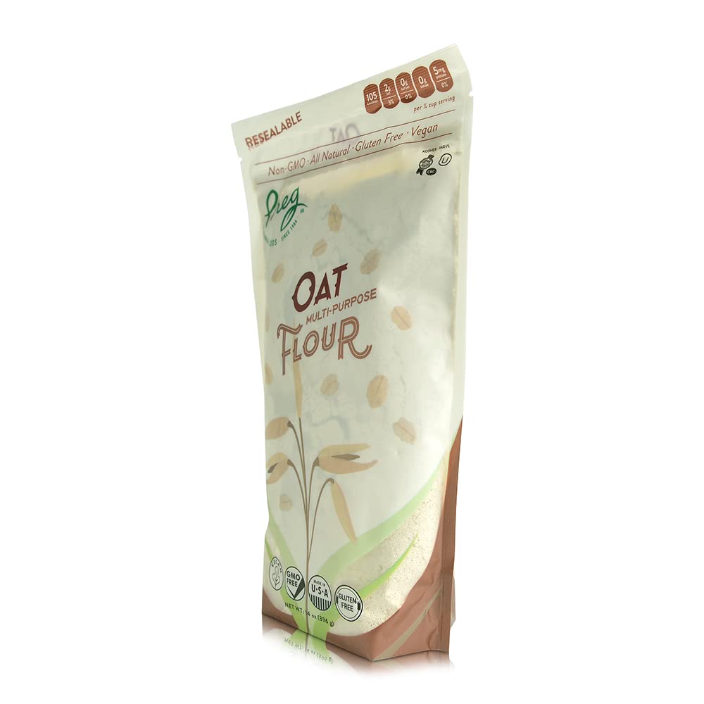 Pereg Oat Flour resealable packaging keeps freshness and prevents spills.