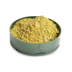 Pereg Za'atar spice jar close-up showing sesame seeds and herbs for vibrant seasoning