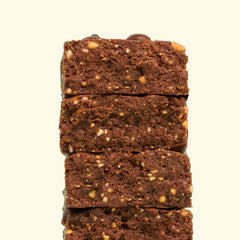 Perfect Bar Chocolate Brownie ingredients label highlighting organic components.