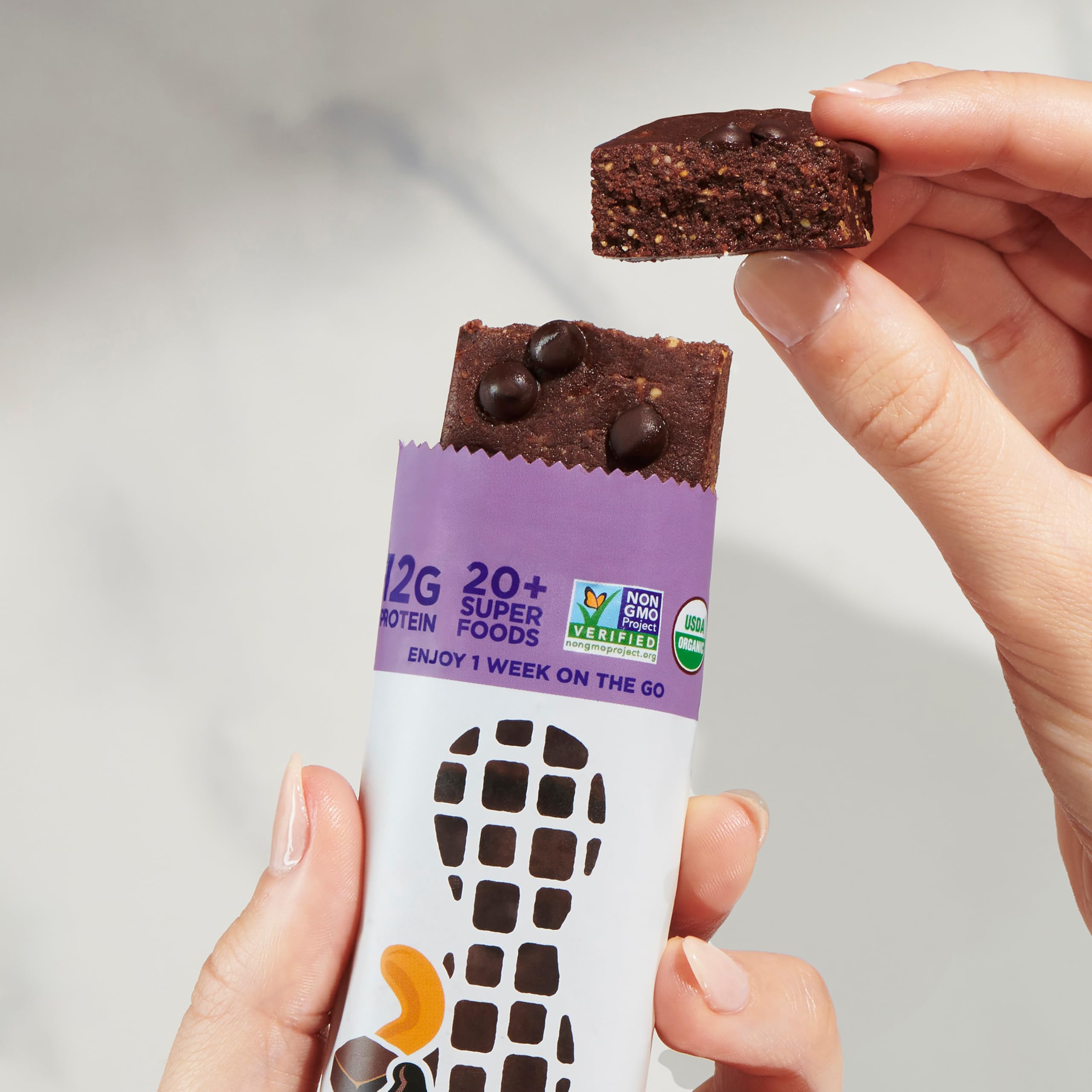 Perfect Bar Chocolate Brownie refrigerated bar motif.