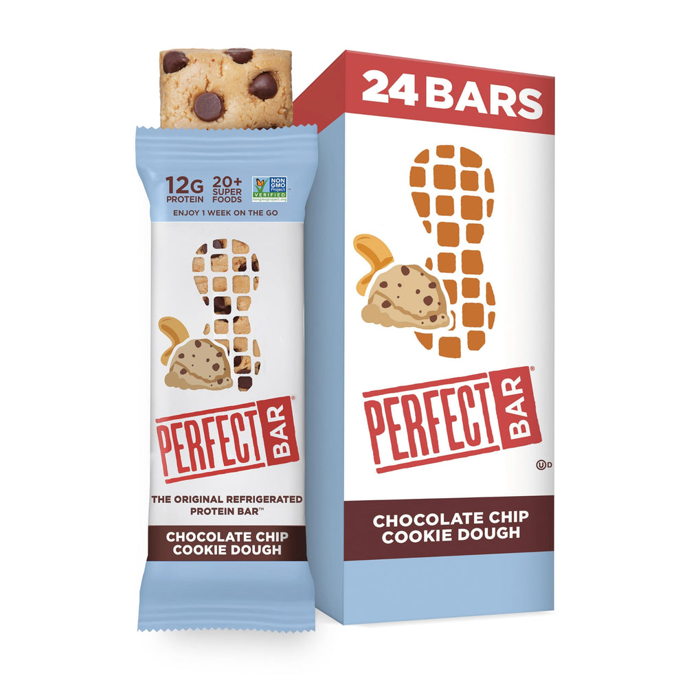 Perfect Bar Chocolate Chip Cookie Dough bars pack ready for quick, clean energy.