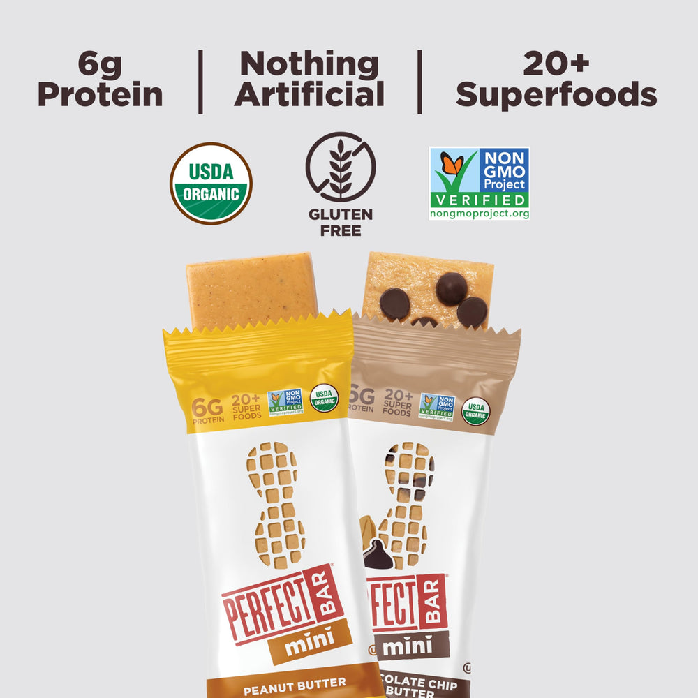 Perfect Bar Mini Peanut Butter: wholesome, 6g protein, whole-food ingredients.