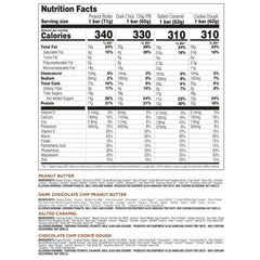 Perfect Bar protein bars close-up with nut butter and dark chocolate chips