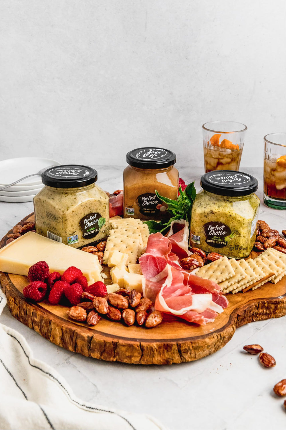 Perfect Choice variety-pack box with three gourmet spreads