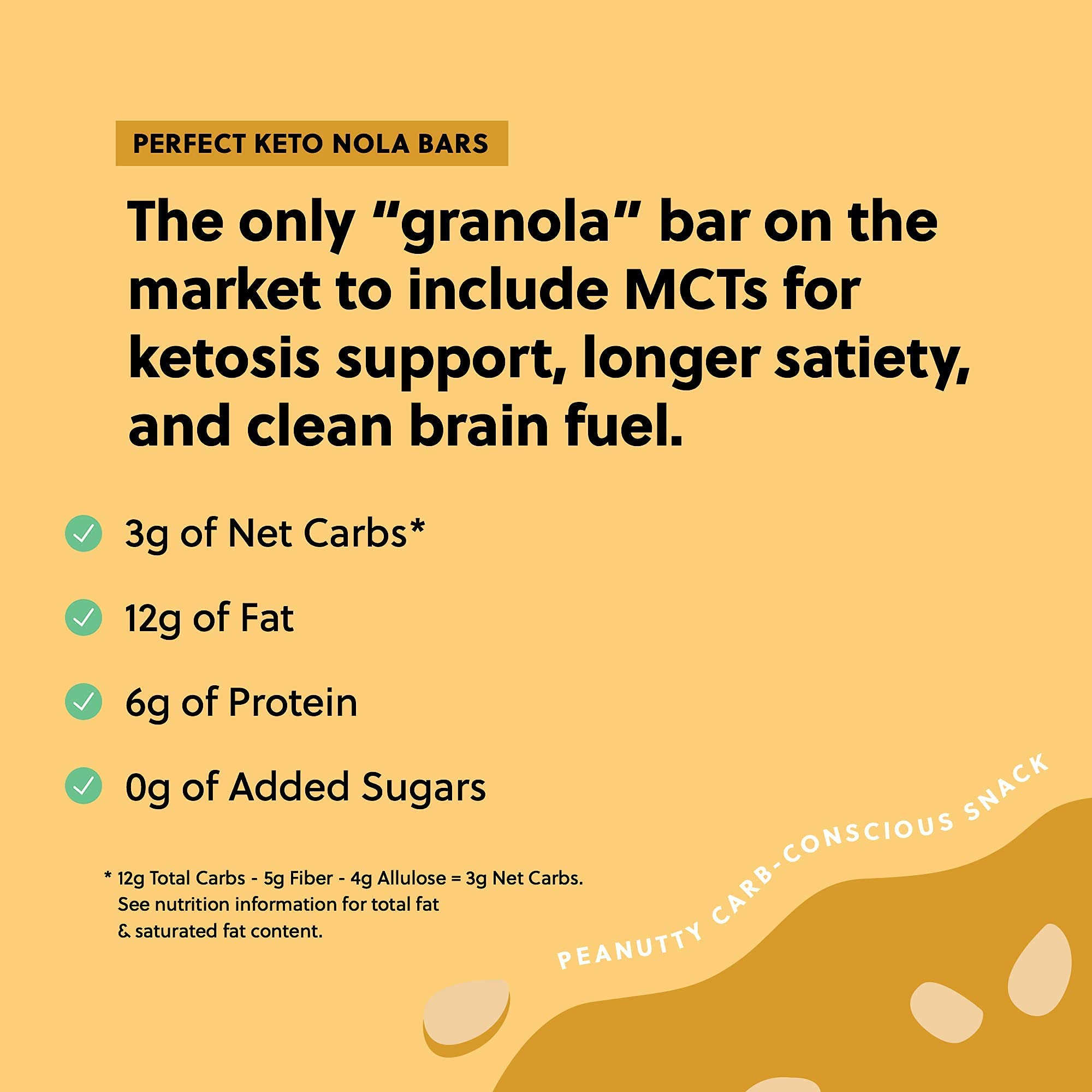 Perfect Keto Nola Bars closeup nutty texture: satisfy hunger with a satisfying crunch.