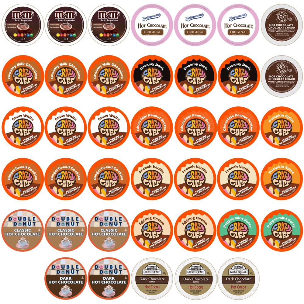 Perfect Samplers hot chocolate pods variety pack in box—convenient single-serve option