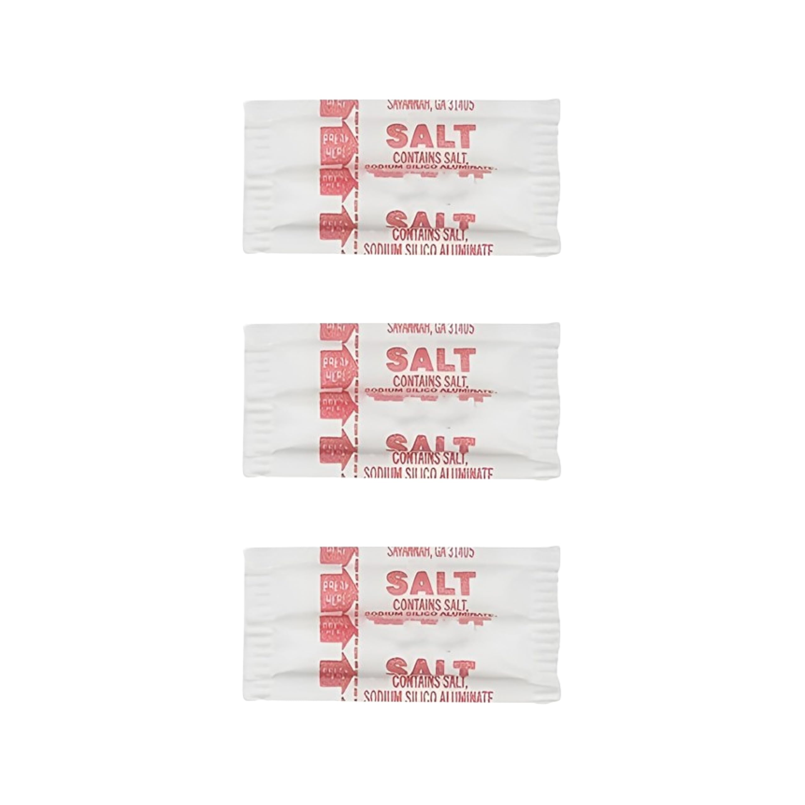 Perfect Stix iodized salt packets packaging closeup with sealed wrappers for sanitation.
