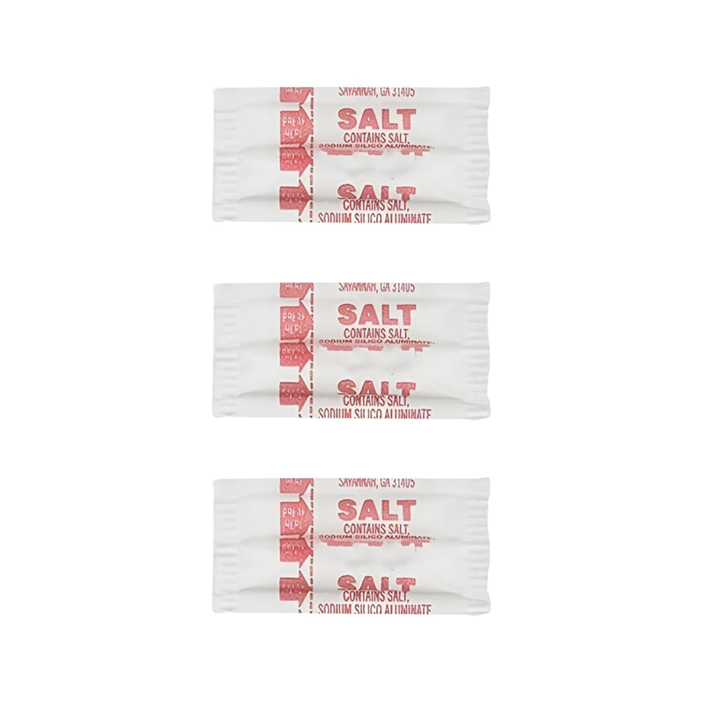 Perfect Stix iodized salt packets packaging closeup with sealed wrappers for sanitation.