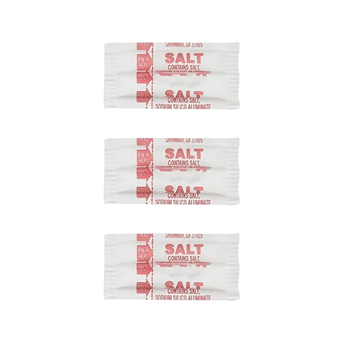 Perfect Stix iodized salt packets packaging closeup with sealed wrappers for sanitation.