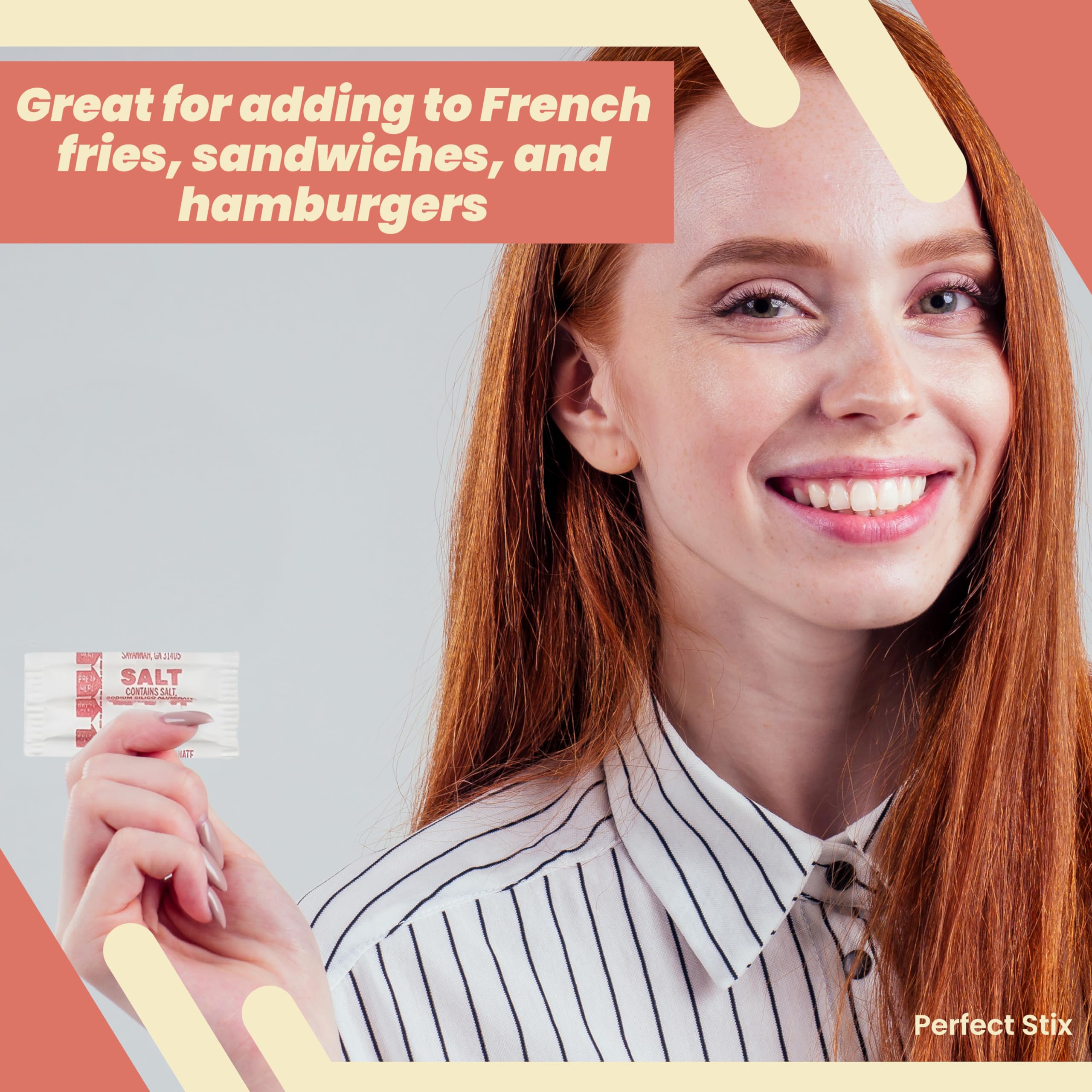 Perfect Stix portion-controlled salt packets for consistent seasoning.