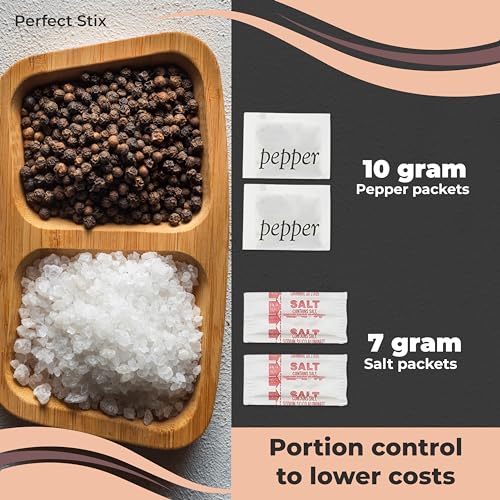 Perfect Stix pepper packets, individually wrapped for freshness and mess-free use.