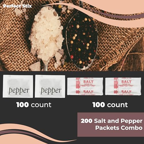 Perfect Stix 7-gram salt packets ideal for precise portions in busy kitchens.