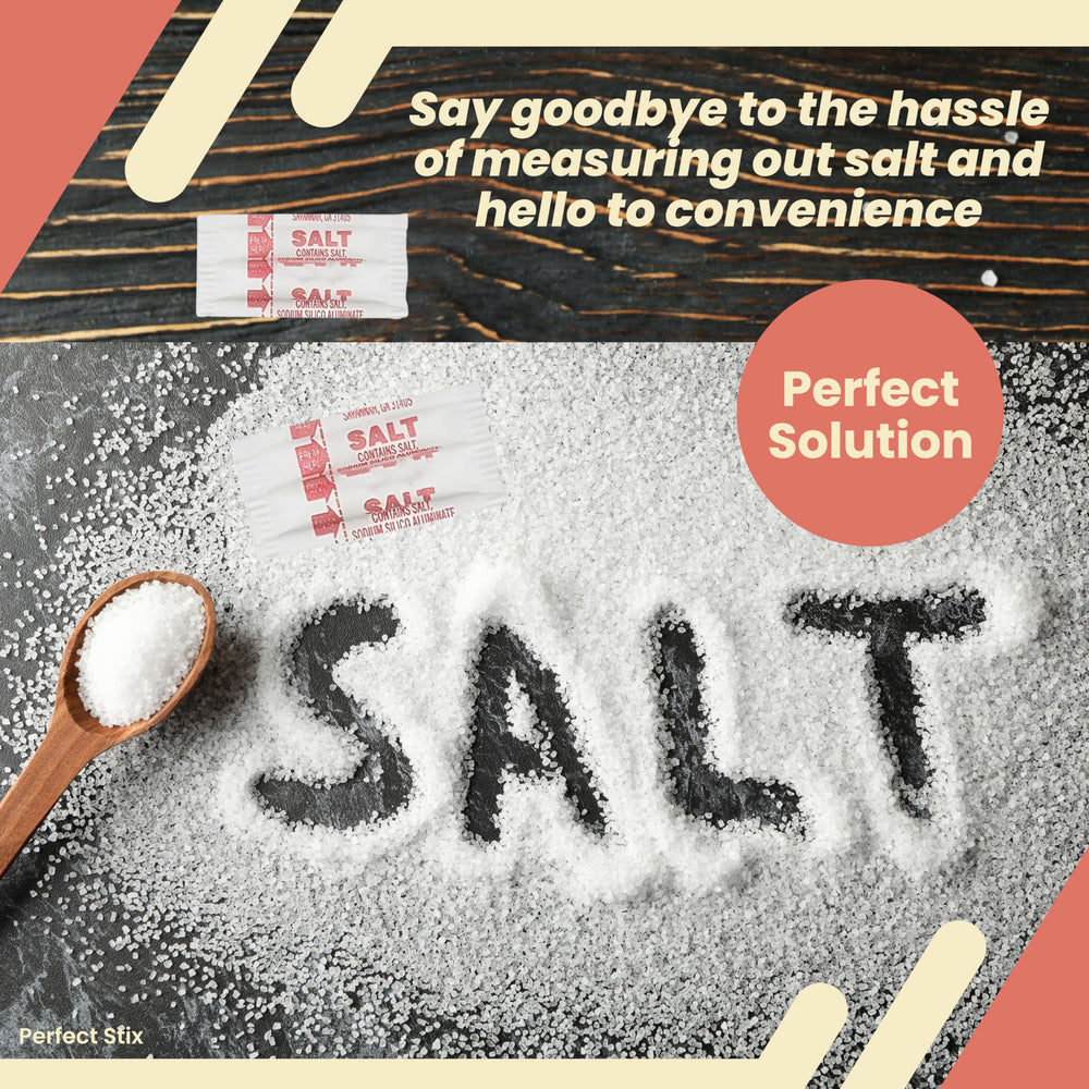Perfect Stix salt packets perfect for burgers and sandwiches.