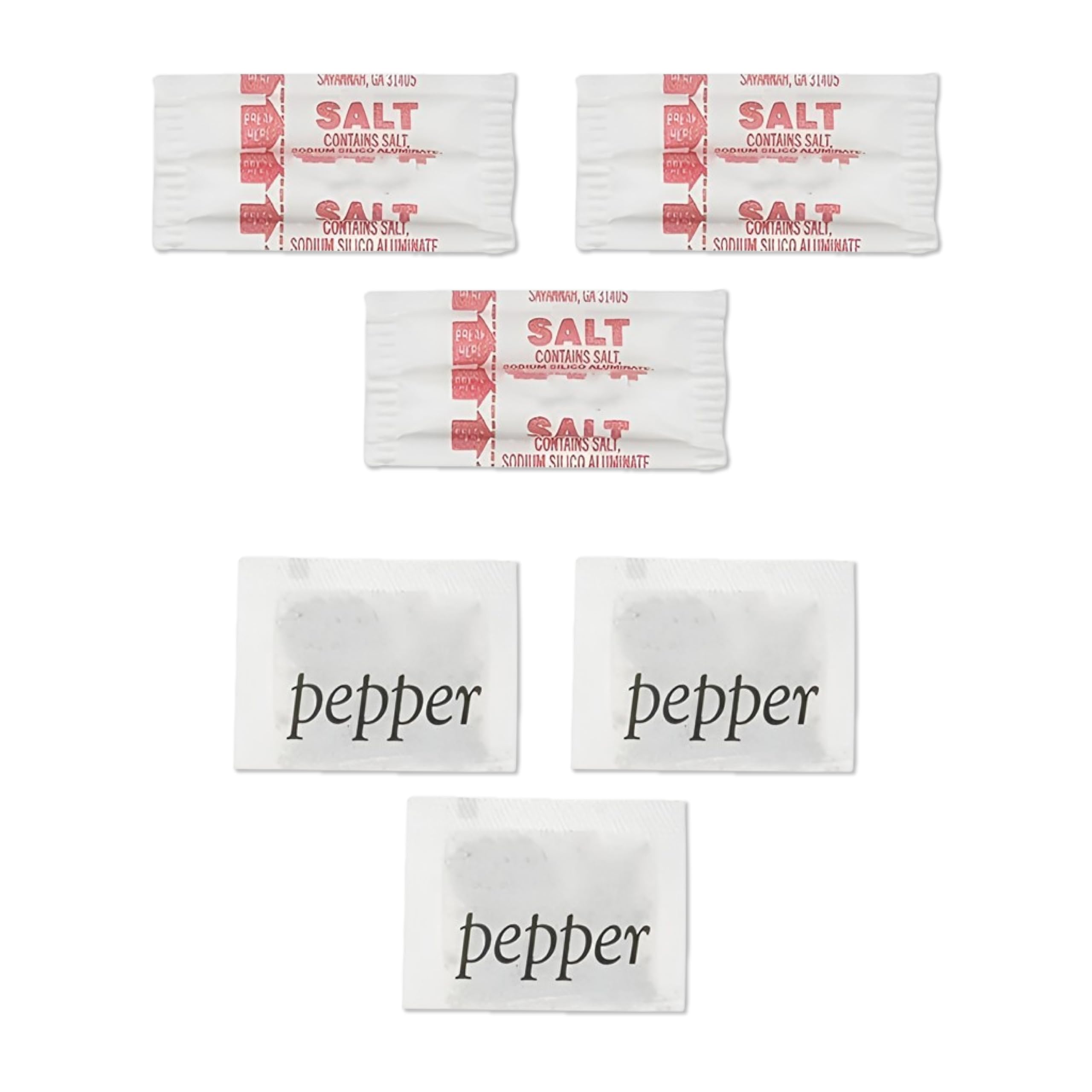 Perfect Stix salt packets, individually wrapped for sanitation and portion control.