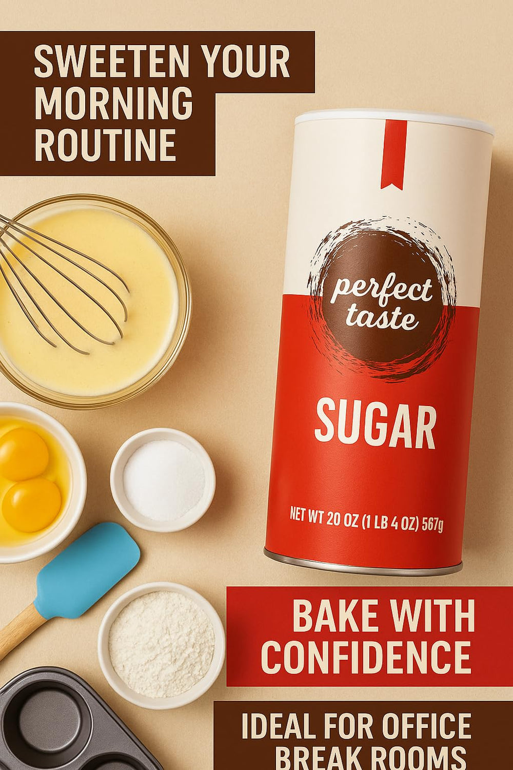 Perfect Taste sugar enhances tea with clean sweetness and easy stirring.