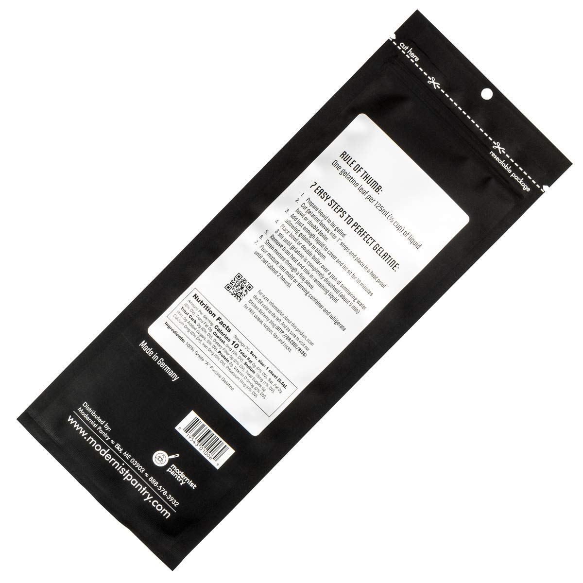 PerfectaGel 170 Bloom indicator emphasizes strong gel strength for stable sets