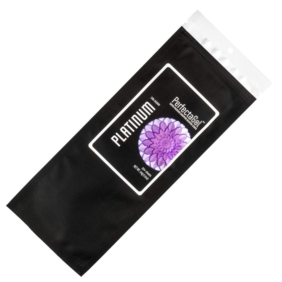 PerfectaGel Platinum packaging shows premium gelatin for professional use.